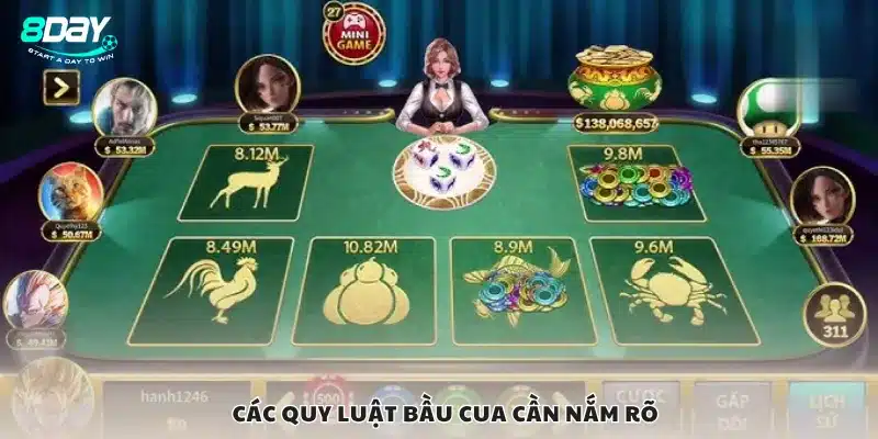 Các quy luật bầu cua cần nắm rõ